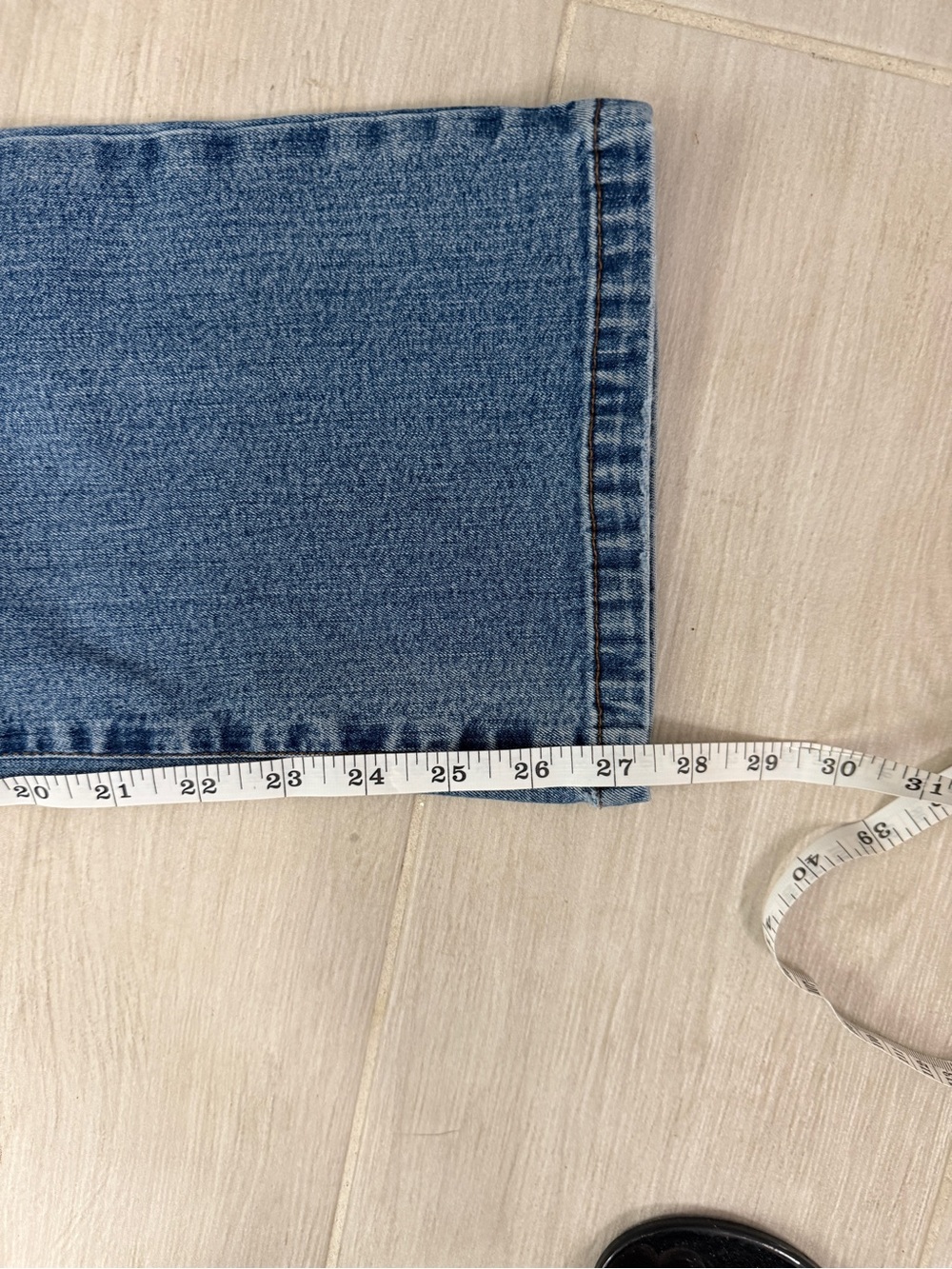 Lauren Ralph Lauren Medium Blue Classic Bootcut Jeans w/ Embroidered Flap Pocket - Picture 5 of 7